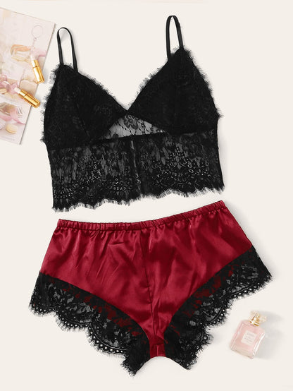 Eyelash Floral Lace Lingerie Set - LuckyFash™