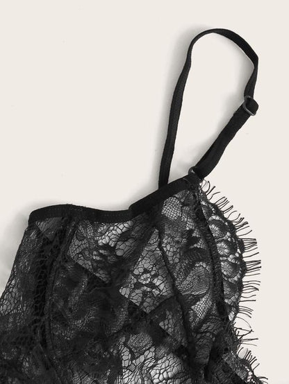 Eyelash Lace Underwire Lingerie Set - LuckyFash™