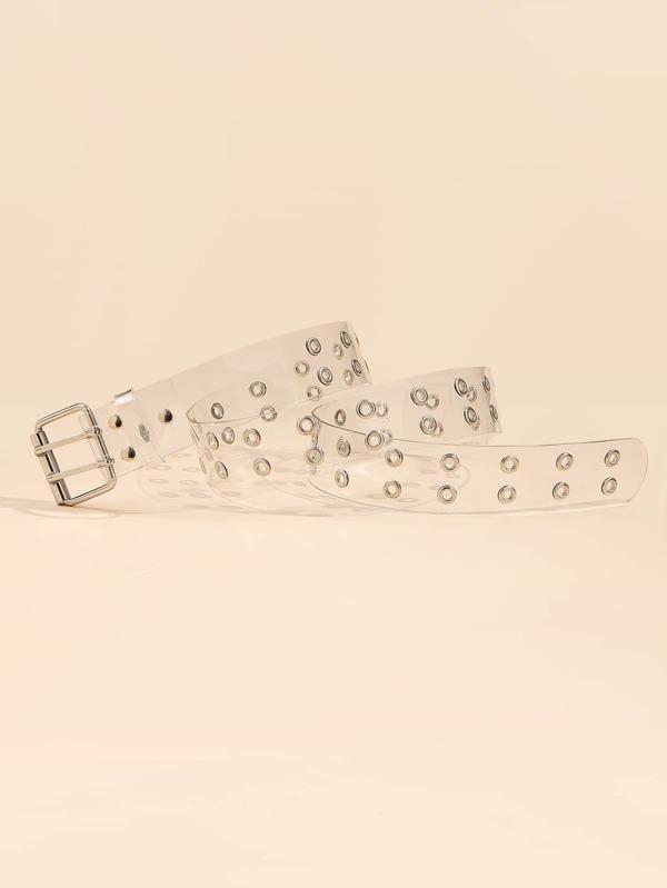 Eyelet Decor Clear Belt - LuckyFash™