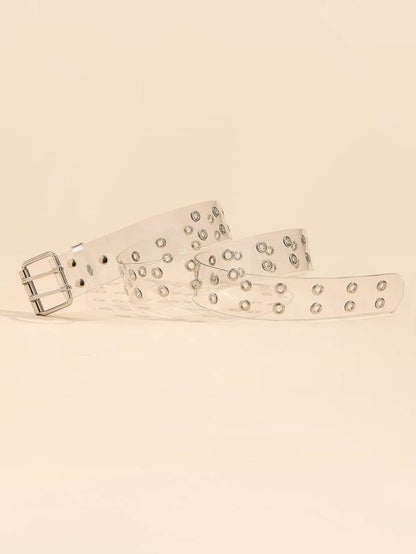 Eyelet Decor Clear Belt - LuckyFash™