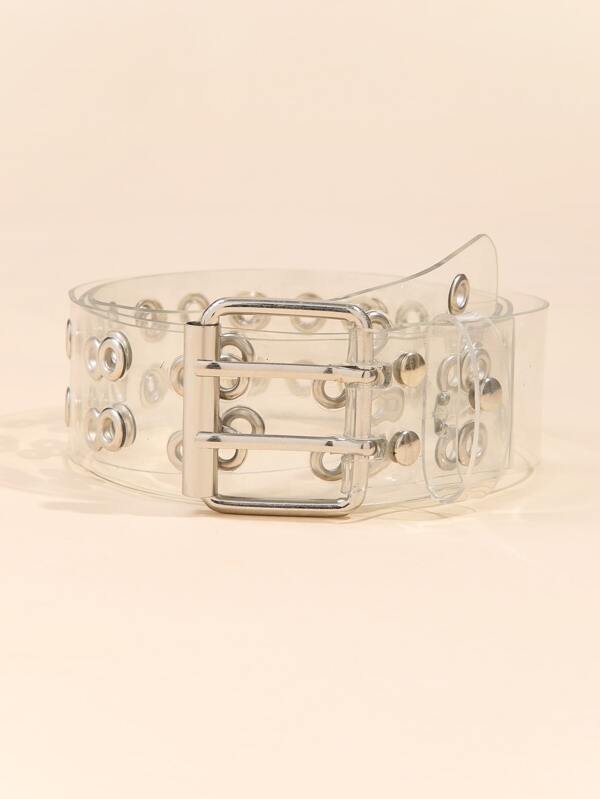 Eyelet Decor Clear Belt - LuckyFash™