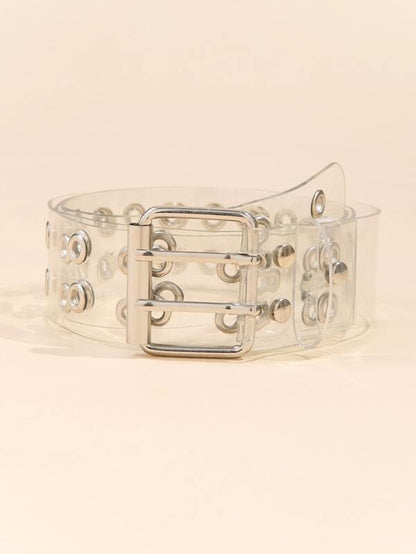 Eyelet Decor Clear Belt - LuckyFash™
