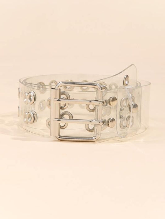 Eyelet Decor Clear Belt - LuckyFash™