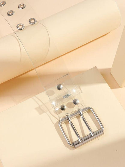 Eyelet Decor Clear Belt - LuckyFash™