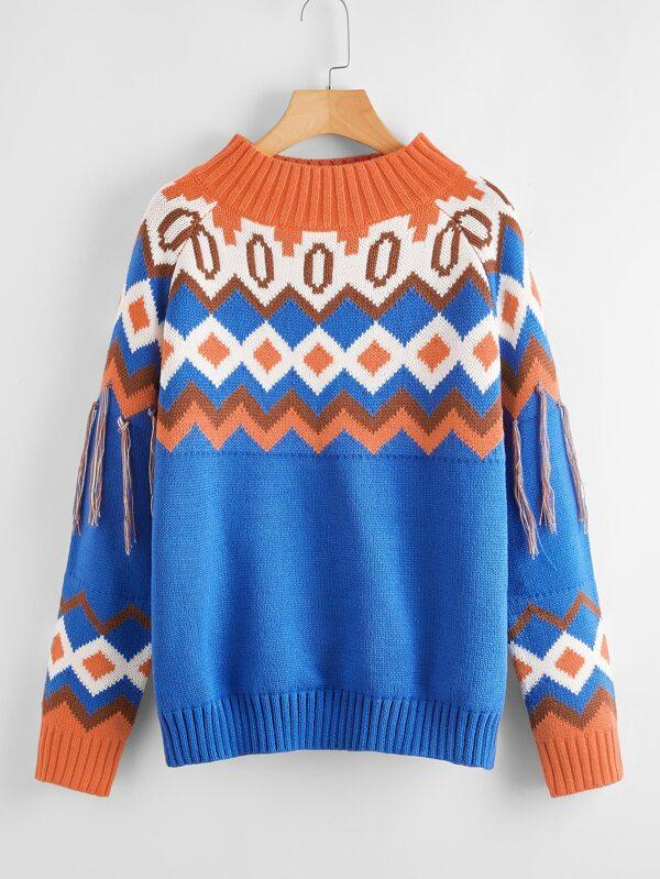 Fair Isle Pattern Sweater - LuckyFash™