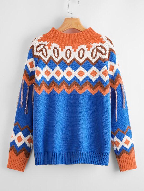 Fair Isle Pattern Sweater - LuckyFash™