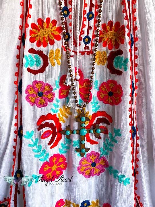 Faith In Love Tunic - White - LuckyFash™