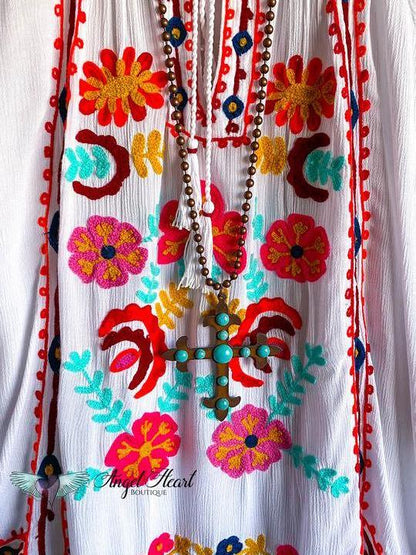 Faith In Love Tunic - White - LuckyFash™