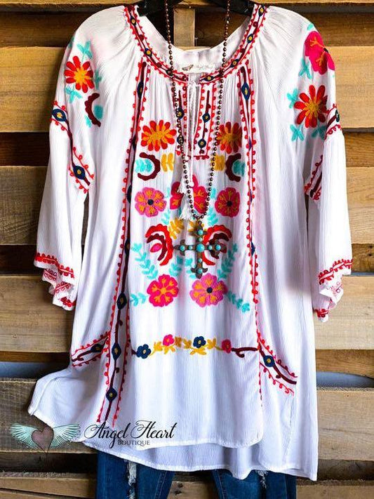 Faith In Love Tunic - White - LuckyFash™
