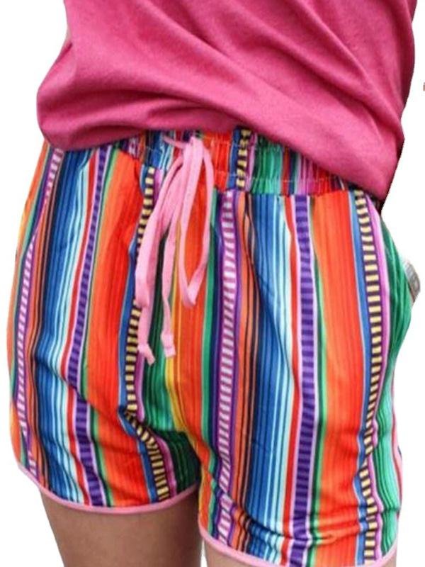 Fashion Drawstring Contrast Sports Shorts - LuckyFash™