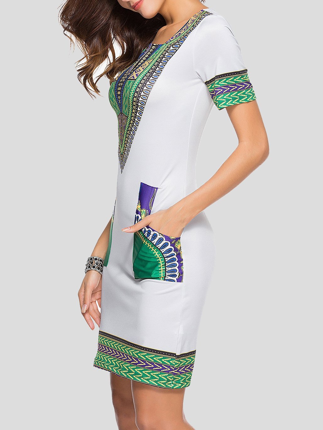 Fashion Ethnic Print Pocket Dress - LuckyFash™