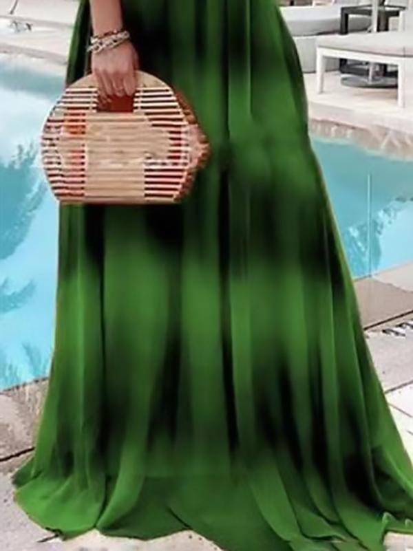 Fashion Gradient Color Print Beach Style Long Dress - LuckyFash™