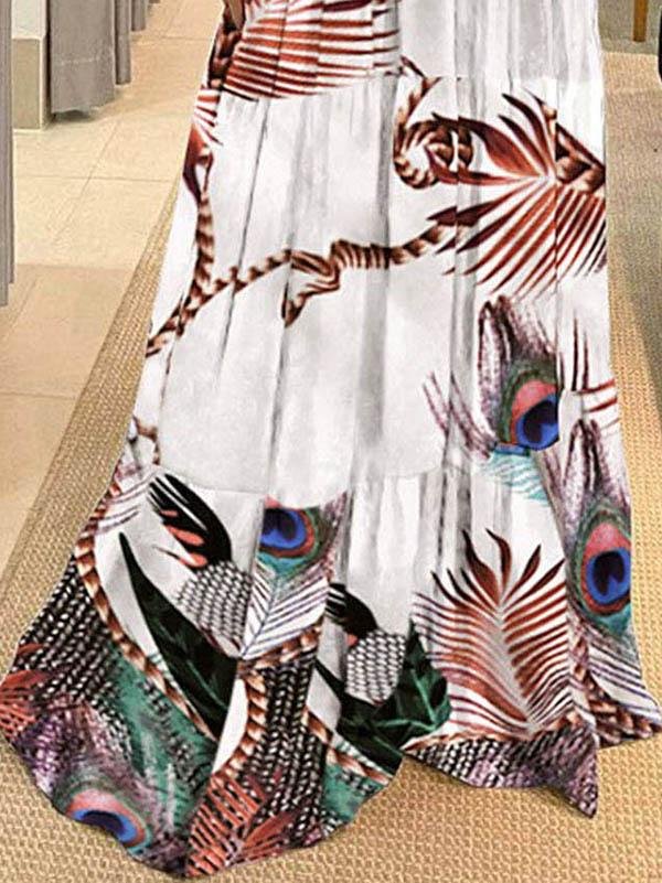 Fashion Halter Tie Printed Maxi Dress - LuckyFash™