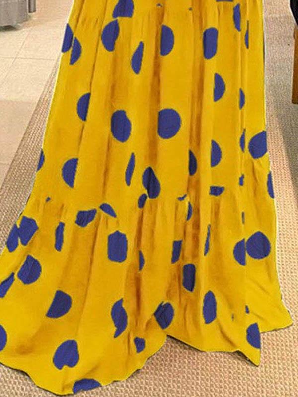 Fashion Halter Tie Printed Maxi Dress - LuckyFash™