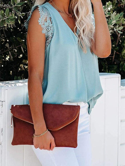 Fashion Lace Stitching Sleeveless Tank Tops - LuckyFash™