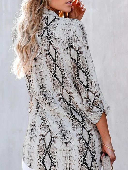 Fashion Lapel Leopard Printed Mid-sleeve Shirt - LuckyFash™