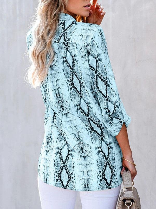 Fashion Lapel Leopard Printed Mid-sleeve Shirt - LuckyFash™