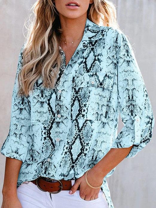 Fashion Lapel Leopard Printed Mid-sleeve Shirt - LuckyFash™