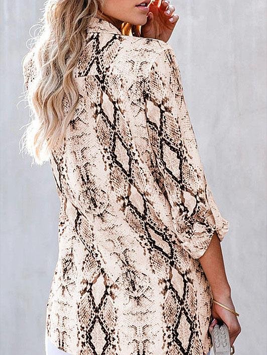 Fashion Lapel Leopard Printed Mid-sleeve Shirt - LuckyFash™