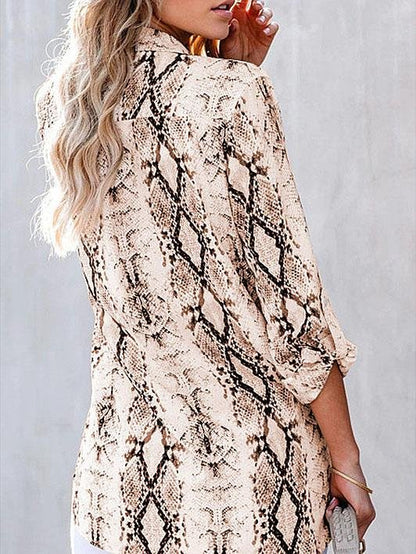 Fashion Lapel Leopard Printed Mid-sleeve Shirt - LuckyFash™