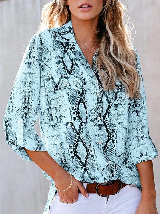 Fashion Lapel Leopard Printed Mid-sleeve Shirt - LuckyFash™