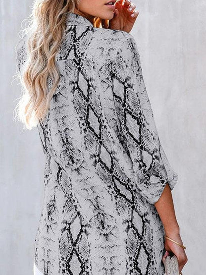 Fashion Lapel Leopard Printed Mid-sleeve Shirt - LuckyFash™