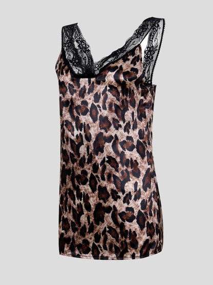 Fashion Leopard Lace Stitching Camisole - LuckyFash™