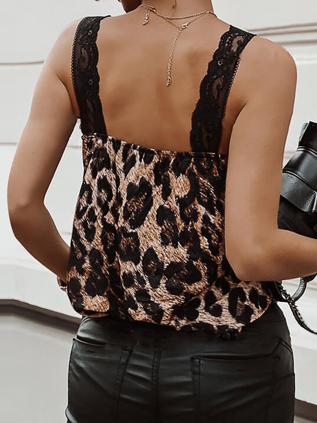 Fashion Leopard Lace Stitching Camisole - LuckyFash™