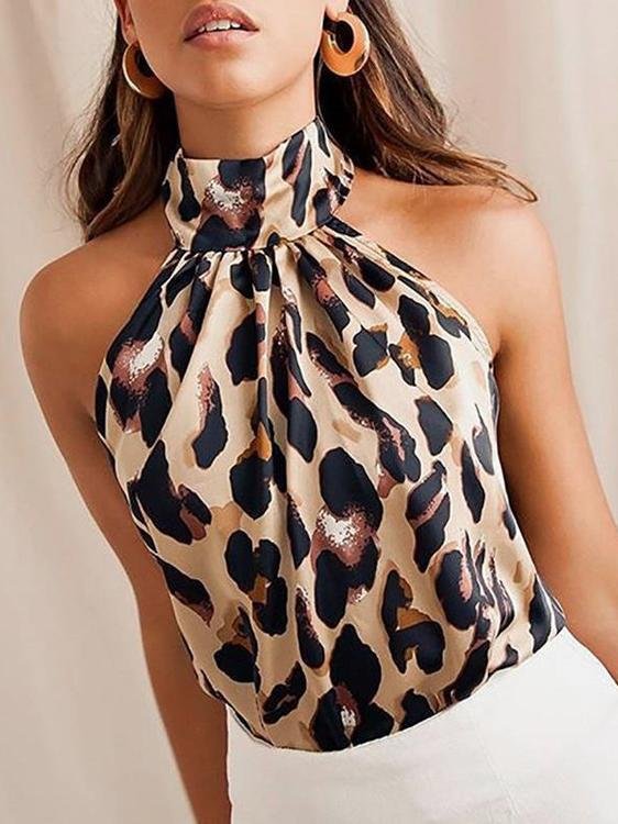 Fashion Leopard Print Halter Vest - LuckyFash™
