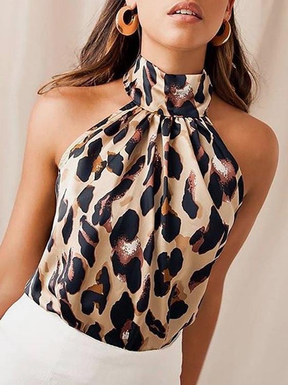Fashion Leopard Print Halter Vest - LuckyFash™