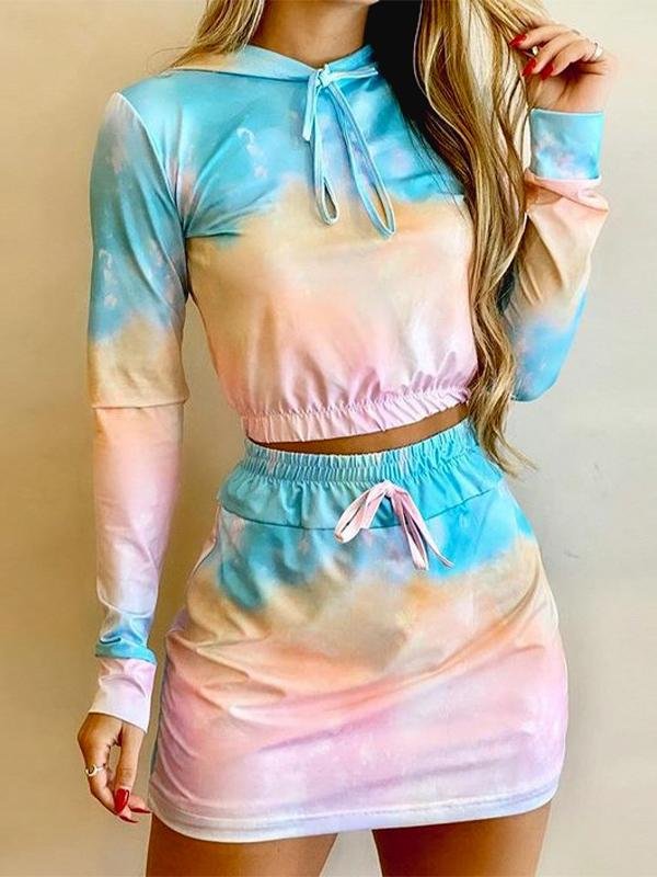 Fashion Long-sleeved Hooded Two-piece Suit - LuckyFash™