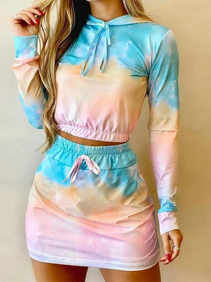 Fashion Long-sleeved Hooded Two-piece Suit - LuckyFash™