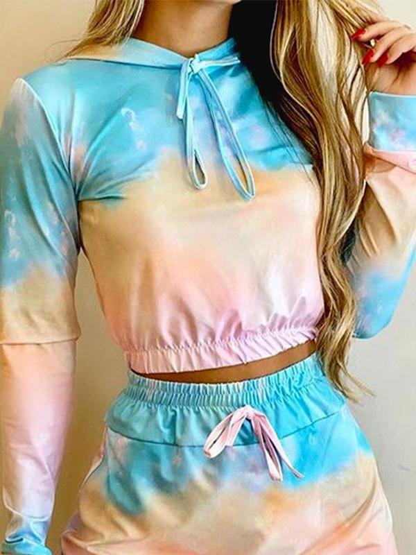 Fashion Long-sleeved Hooded Two-piece Suit - LuckyFash™