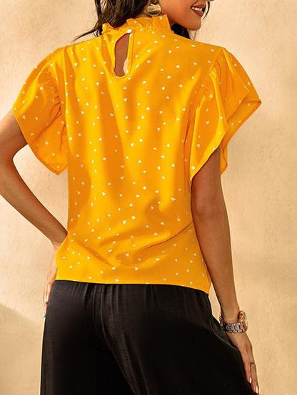 Fashion Polka-dot Ruffle Sleeve Top - LuckyFash™