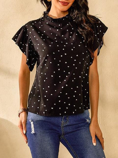 Fashion Polka-dot Ruffle Sleeve Top - LuckyFash™