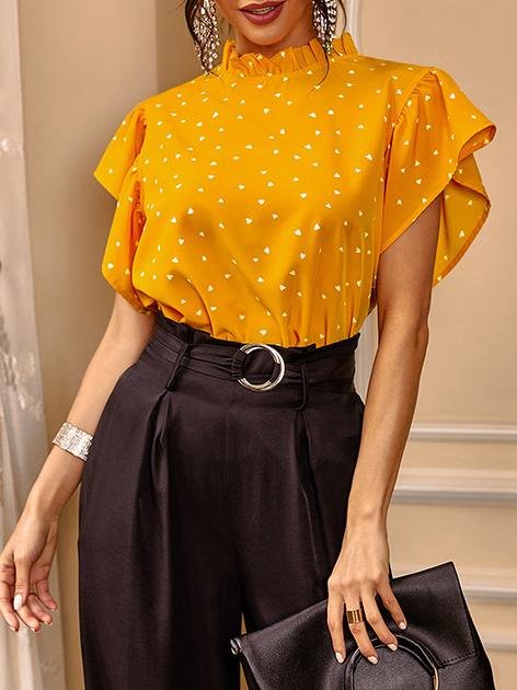Fashion Polka-dot Ruffle Sleeve Top - LuckyFash™