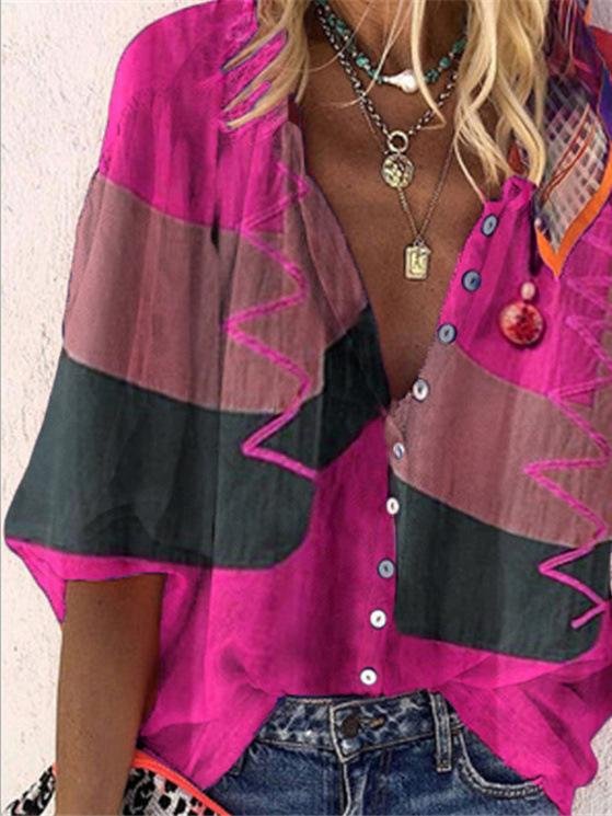 Fashion Printed Button-up Shirt - LuckyFash™