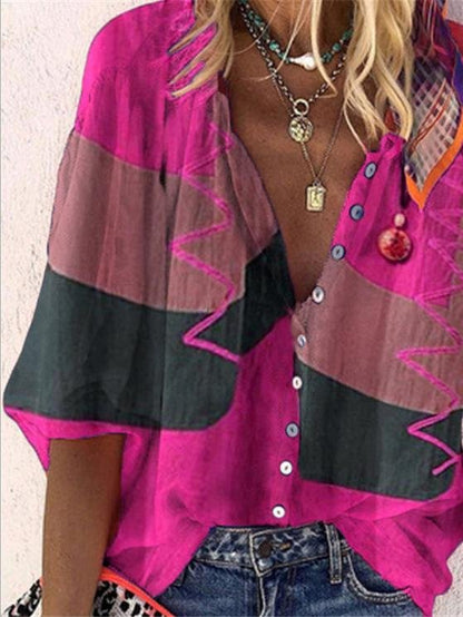 Fashion Printed Button-up Shirt - LuckyFash™