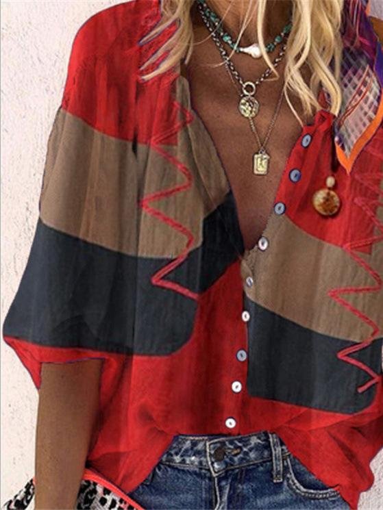 Fashion Printed Button-up Shirt - LuckyFash™