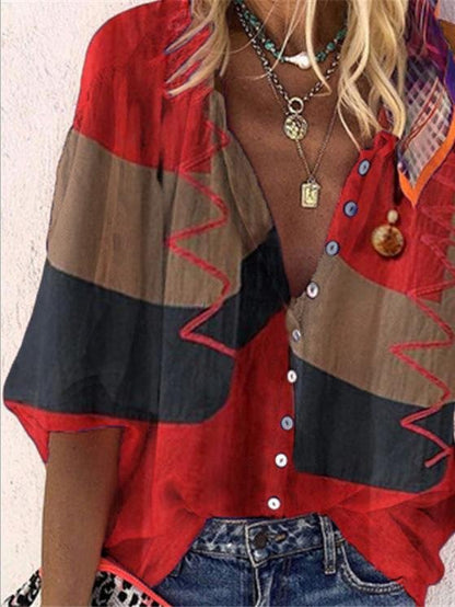 Fashion Printed Button-up Shirt - LuckyFash™