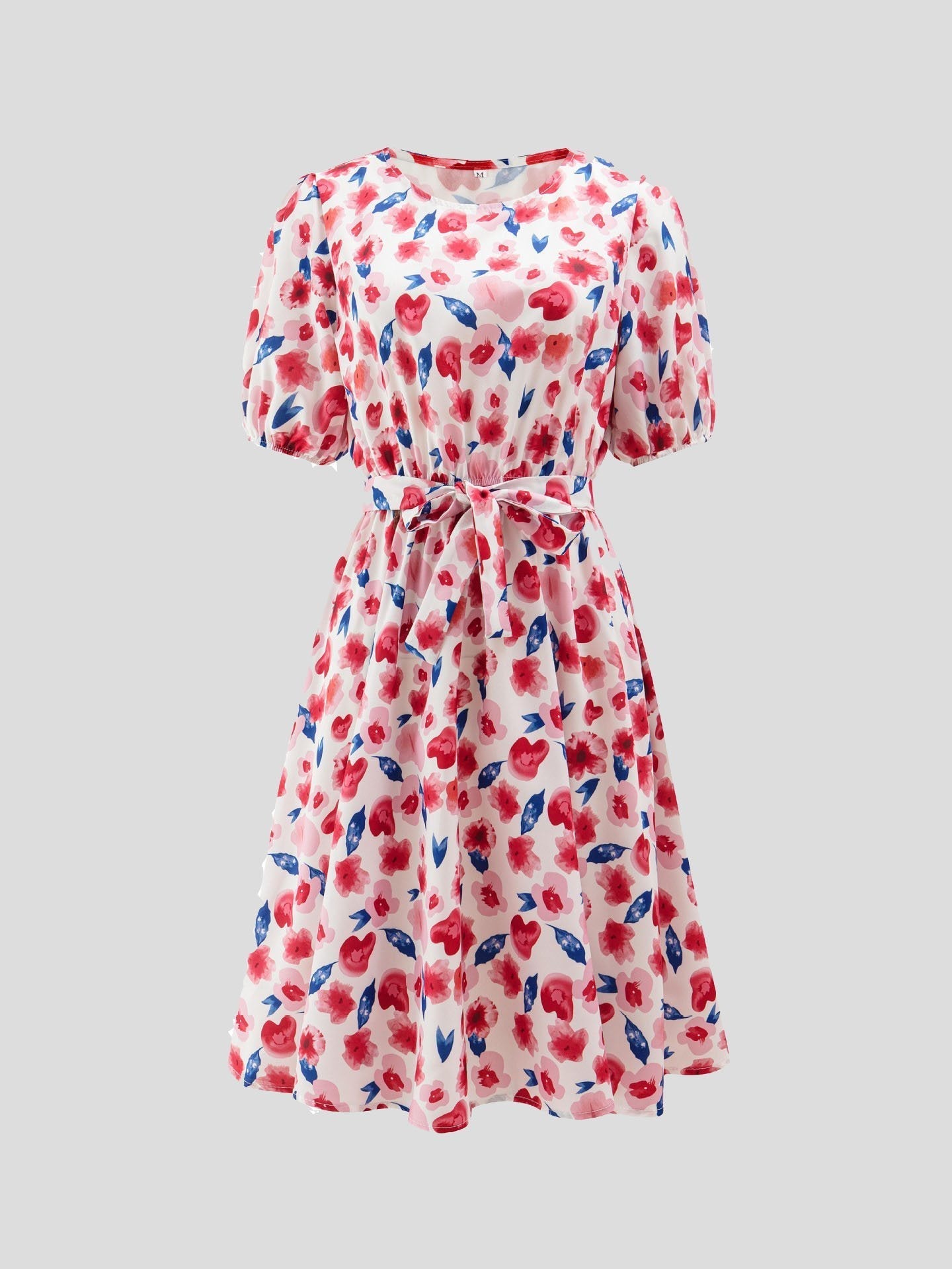 Fashion Printed Round Neck Short Sleeve Dress - LuckyFash™