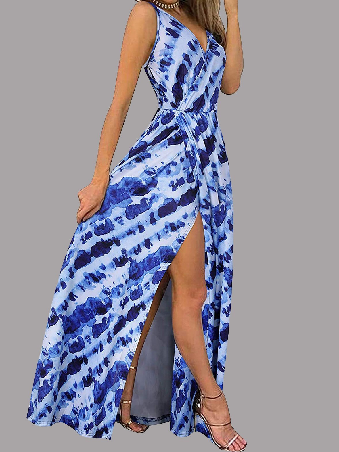 Fashion Printed Slit Suspender Skirt - LuckyFash™