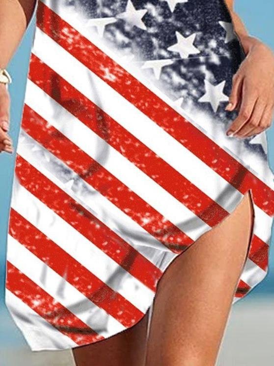 Fashion Printed Suspender Mini Dress - LuckyFash™