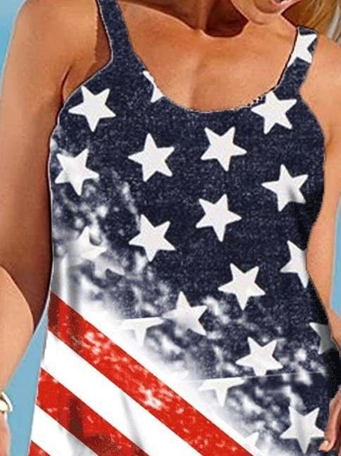 Fashion Printed Suspender Mini Dress - LuckyFash™