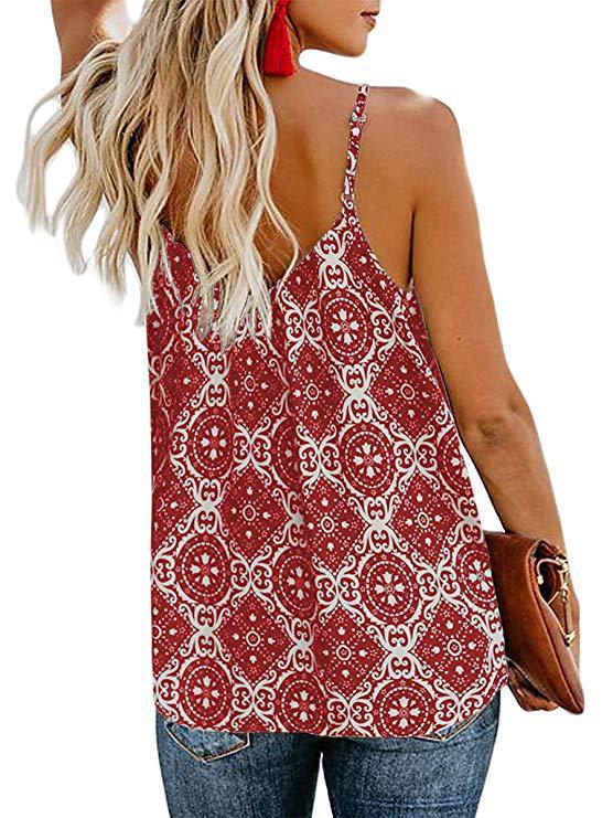 Fashion Printed Suspender V-neck Tank Tops - LuckyFash™