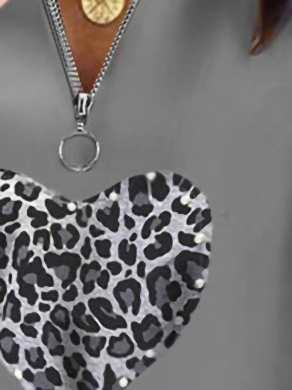 Fashion Short-sleeved Heart Printed T-shirt - LuckyFash™