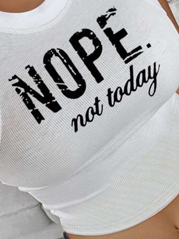 Fashion Slim Letter Print Short Vest - LuckyFash™