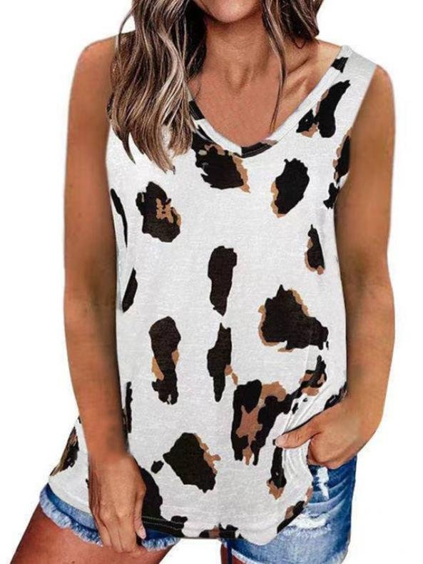 Fashion Solid Spot Print V-neck Top - LuckyFash™