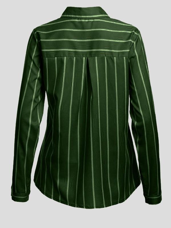 Fashion Striped Long Sleeve Lapel Shirt - LuckyFash™