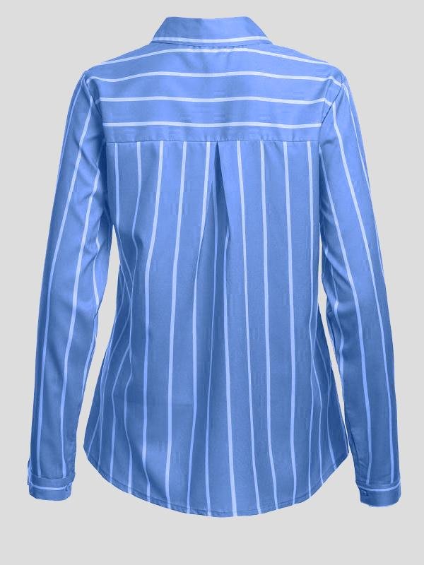 Fashion Striped Long Sleeve Lapel Shirt - LuckyFash™